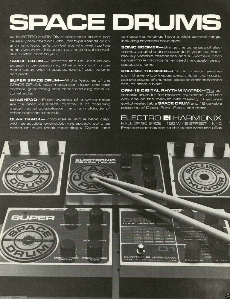 Space Drum, Crash Pad, Electronic Drum Pioneer of EH