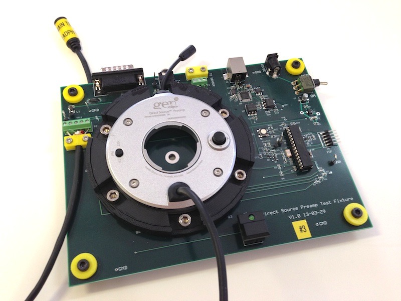 Custom-built production test fixture
